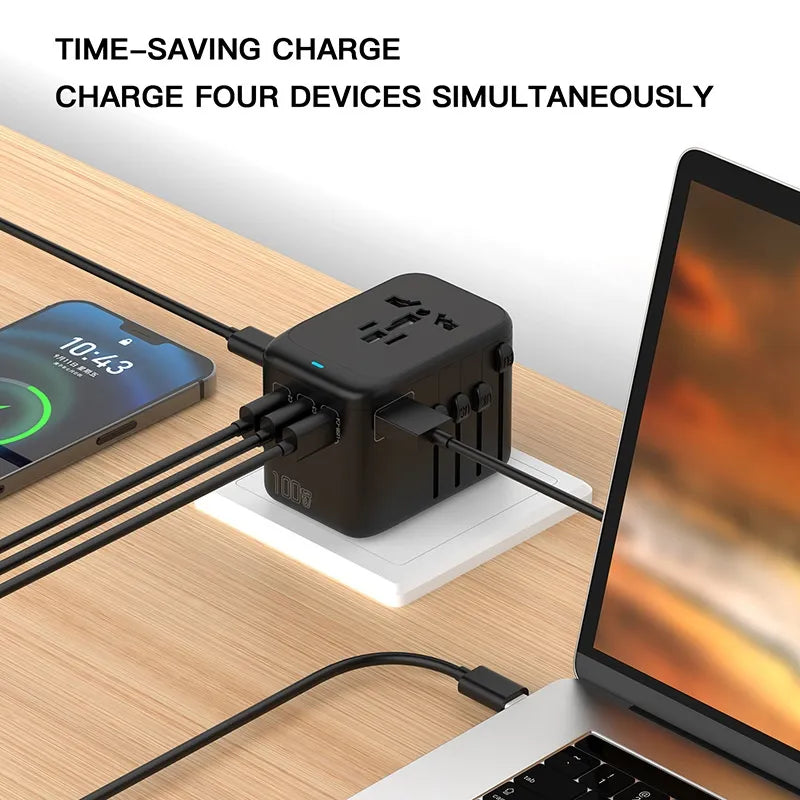 NexaGear Voyager 100W | Universal GaN Travel Adapter