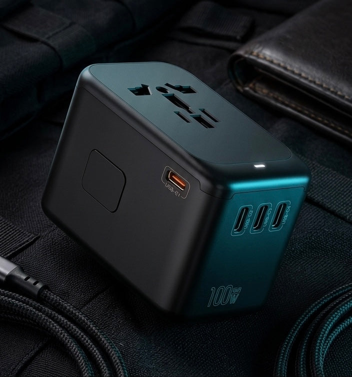 NexaGear Voyager 100W | Universal GaN Travel Adapter